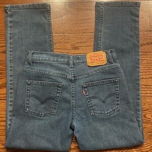 LEVIS 514 Big Boys straight leg denim jeans with stretch size 14 reg 27W 27L